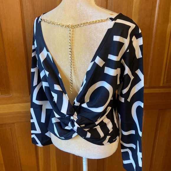 Jeweled Backless Blouse. - Picture 9 of 16